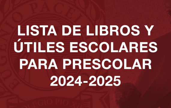 Libros y útiles para preescolar 2024-2025